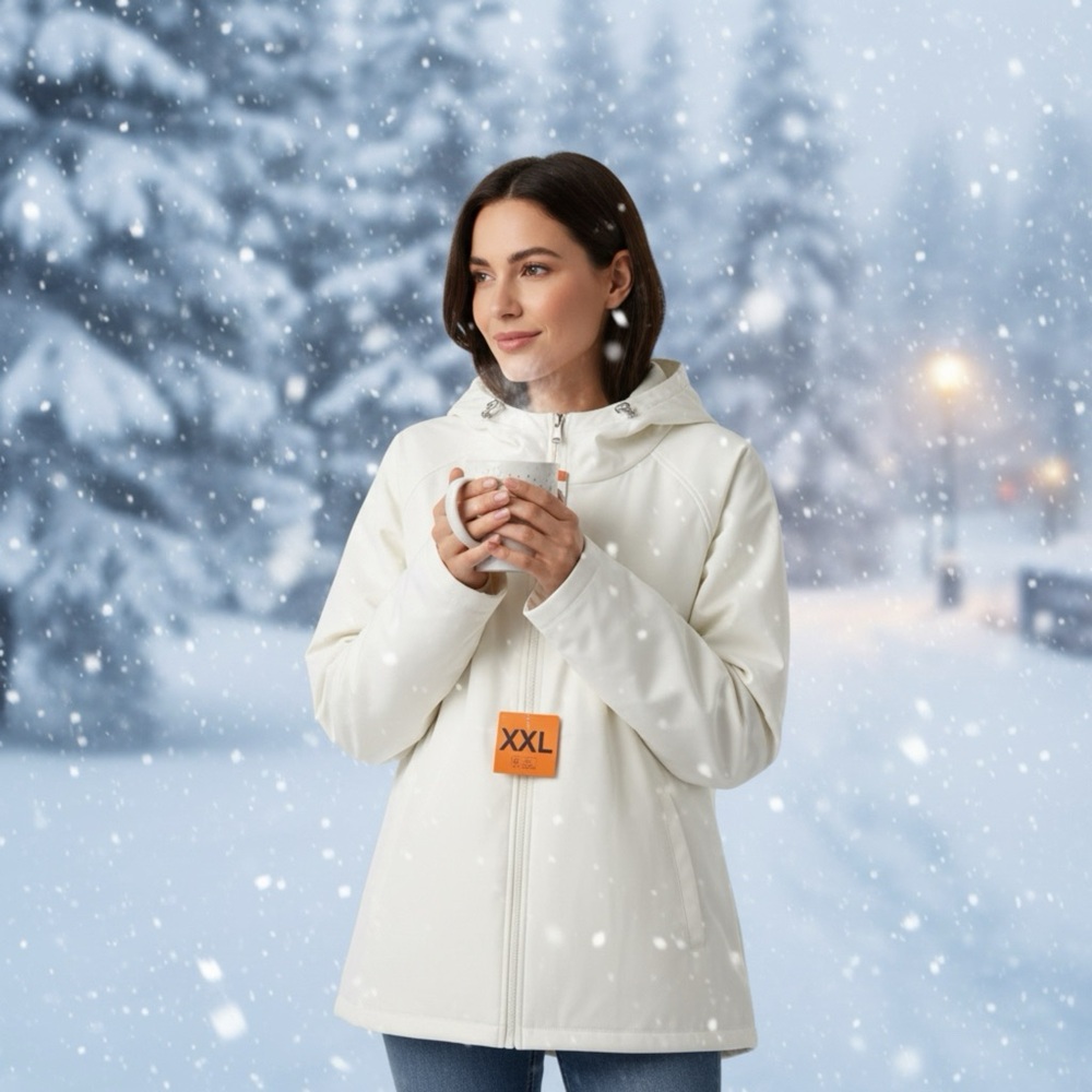 32 Degrees Ladies’ Fleeced Line Hooded Full Zip Softshell Jacket -size XXL(20)